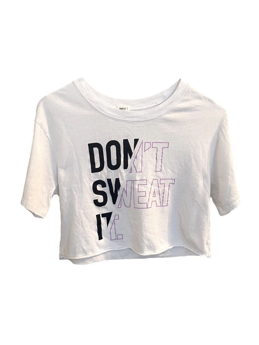 Garage White Graphic Cropped Tee Extra Small